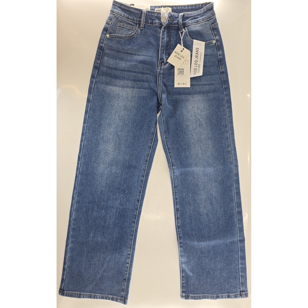 NWT Katch Me Women's Wide Leg Jeans A Washed Blue‎ - Size S (6)